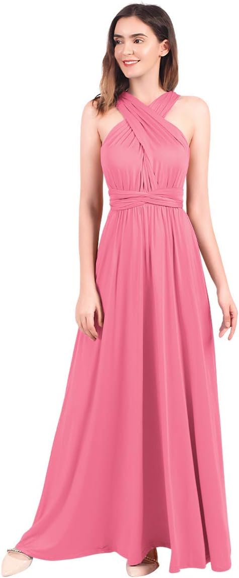 Womens Transformer Evening Dress Maxi Cocktail Wrap Convertible Multi Way Floor Long Formal Gown