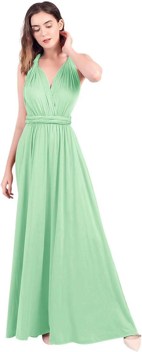 Womens Transformer Evening Dress Maxi Cocktail Wrap Convertible Multi Way Floor Long Formal Gown