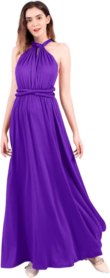 Womens Transformer Evening Dress Maxi Cocktail Wrap Convertible Multi Way Floor Long Formal Gown