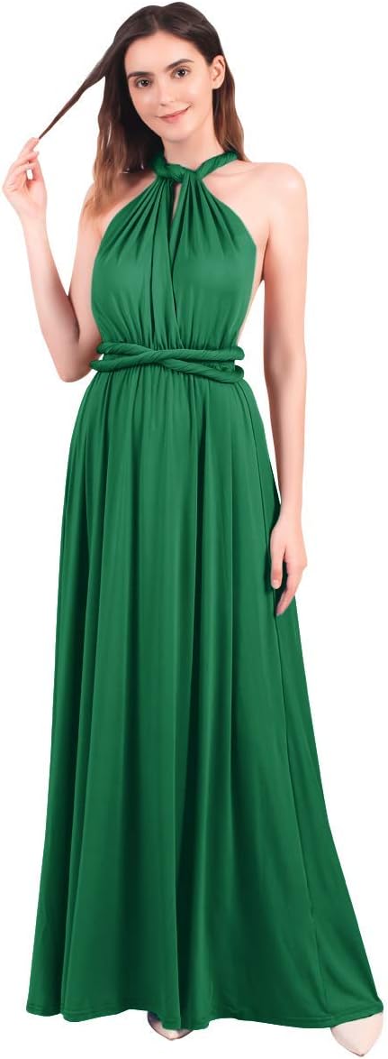 Womens Transformer Evening Dress Maxi Cocktail Wrap Convertible Multi Way Floor Long Formal Gown