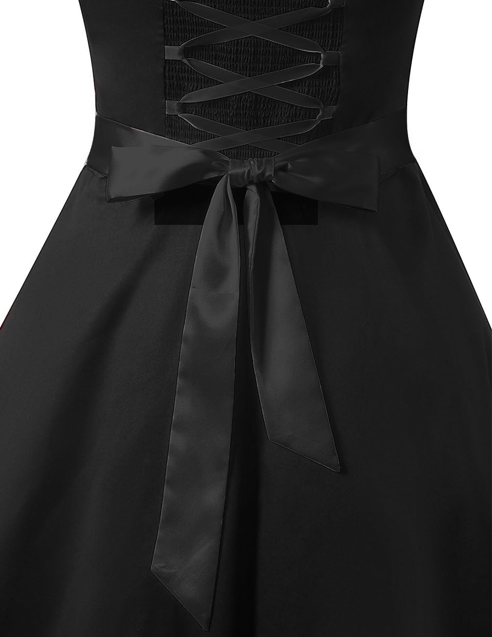 DRESSTELLS Women's Vintage 1950s Cocktail Party Dress Retro Wedding Guest Halter Rockabilly Swing Dresses