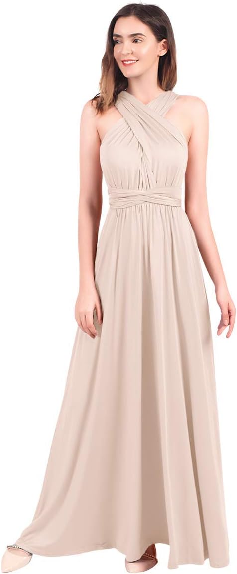 Womens Transformer Evening Dress Maxi Cocktail Wrap Convertible Multi Way Floor Long Formal Gown