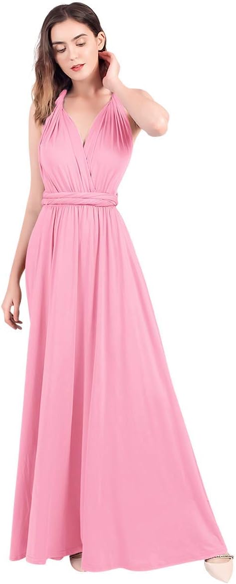 Womens Transformer Evening Dress Maxi Cocktail Wrap Convertible Multi Way Floor Long Formal Gown