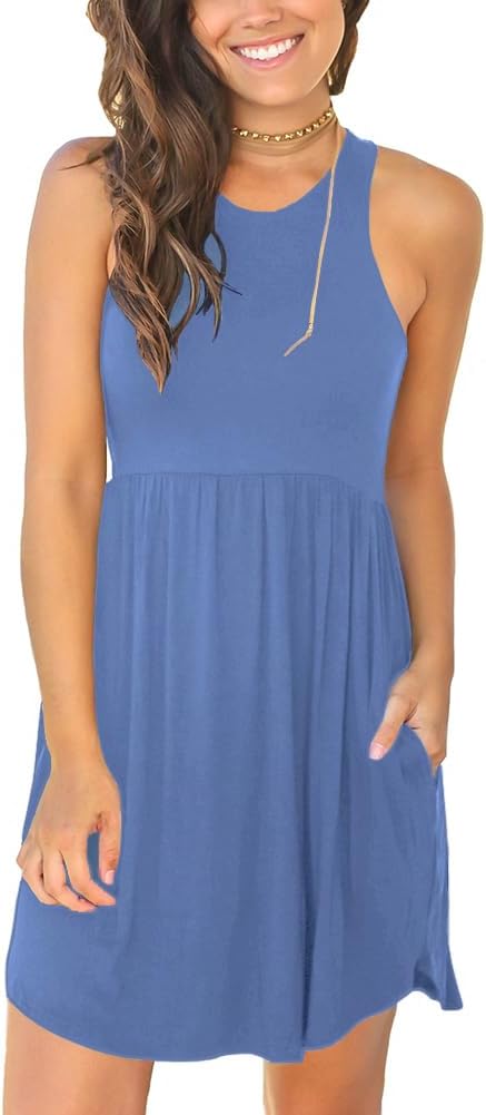 HiMONE Vacation Dresses for Women 2025 Summer Dress Women's Casual Sundresses Casual Beach Petite Sun Dress XS-2XL