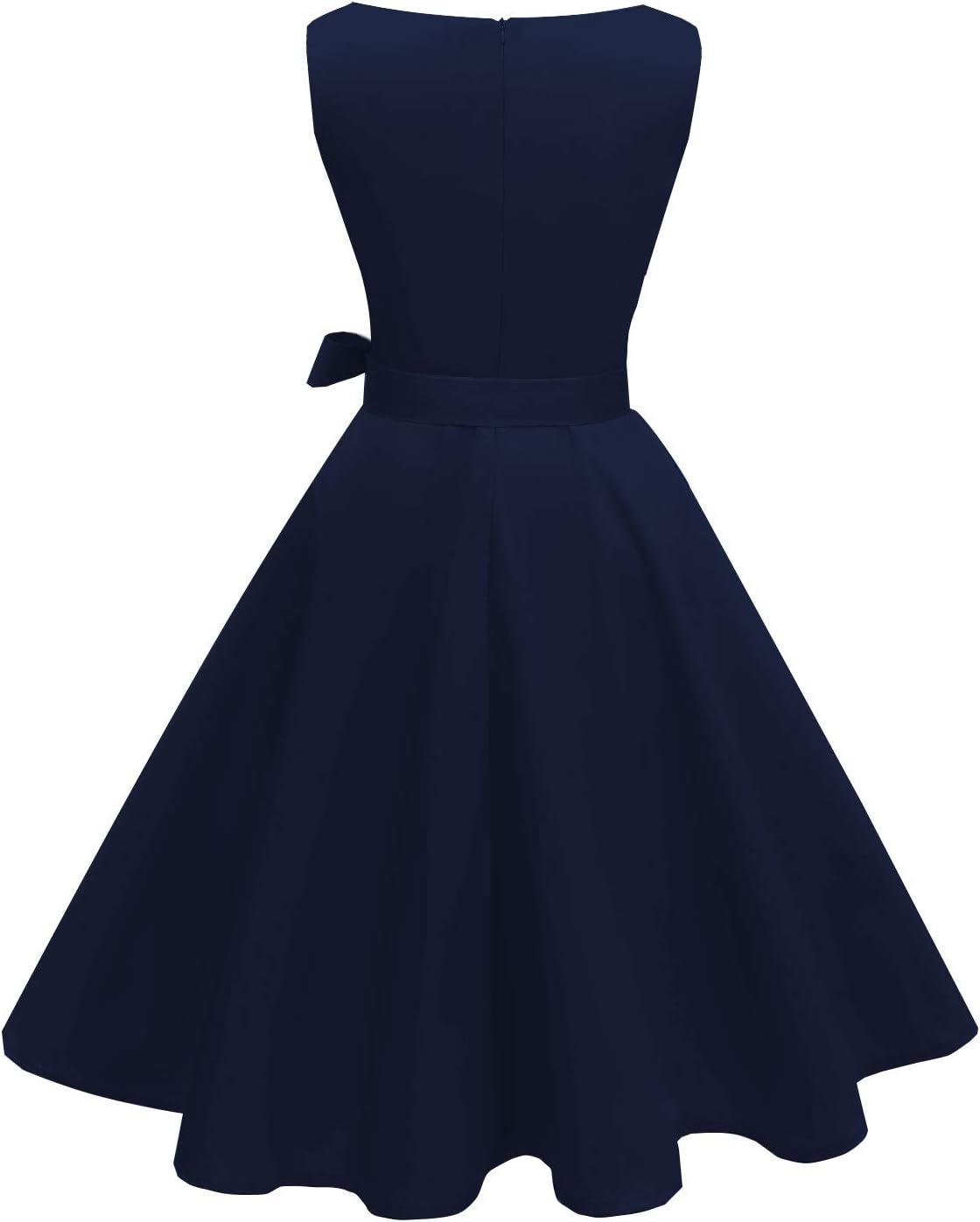 Hanpceirs Women's Boatneck Sleeveless Swing Vintage 1950s Cocktail Dress New