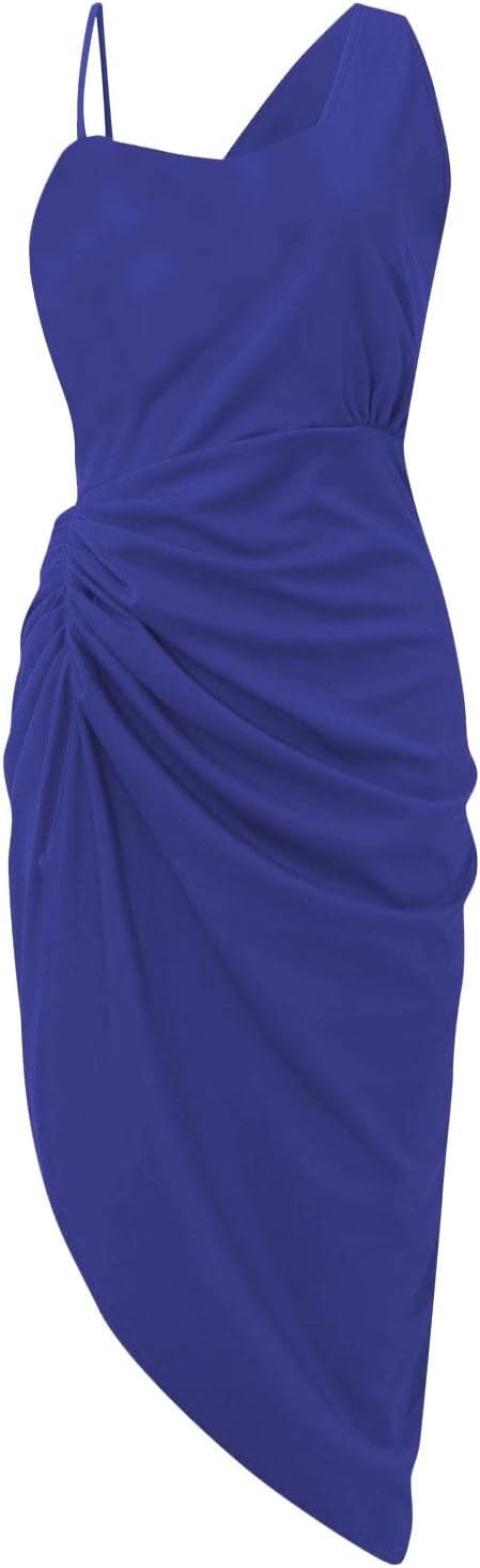 OIOLOYJM Prom Dresses 2025 Wedding Guest Dresses for Women Sexy Cocktail Formal Party One Shoulder Dresses for Women 2025