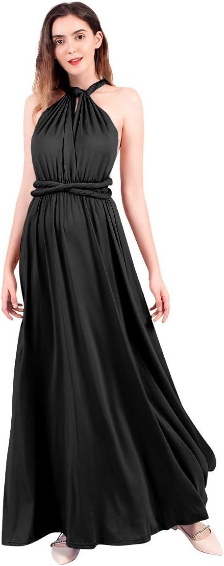 Womens Transformer Evening Dress Maxi Cocktail Wrap Convertible Multi Way Floor Long Formal Gown