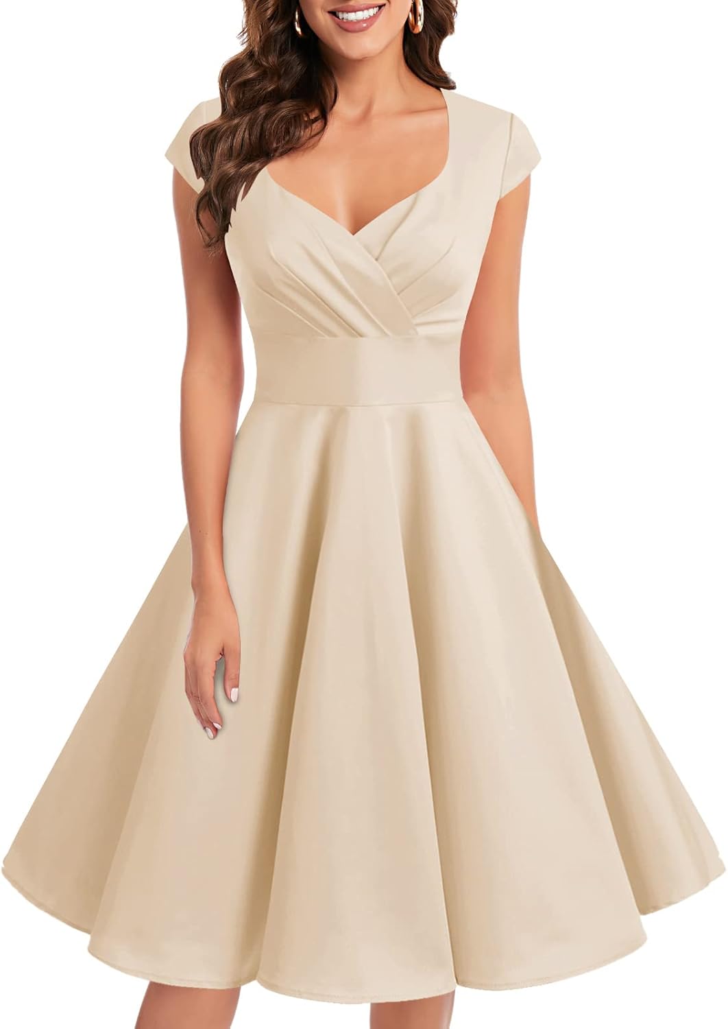 Bbonlinedress Women Short 1950s Retro Vintage Cocktail Party Swing Dresses