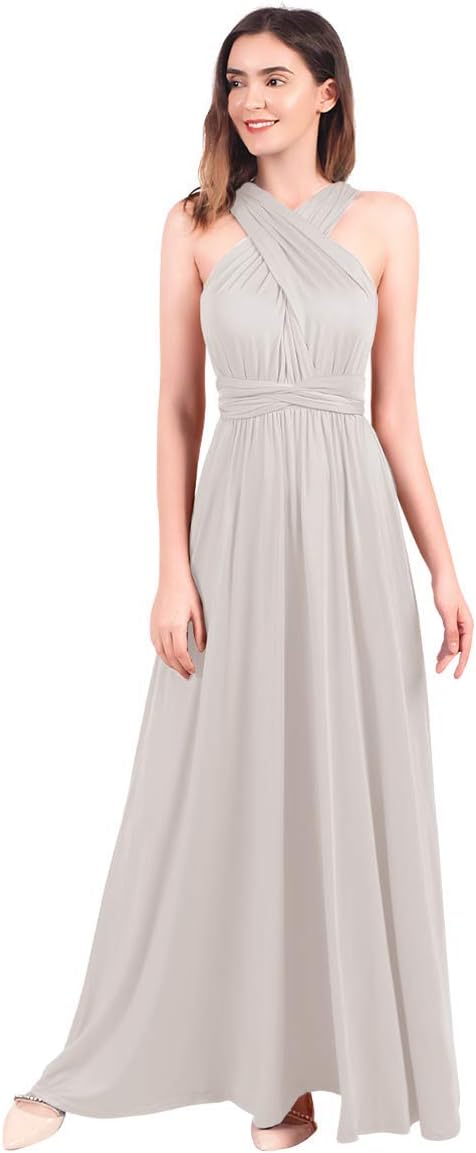 Womens Transformer Evening Dress Maxi Cocktail Wrap Convertible Multi Way Floor Long Formal Gown