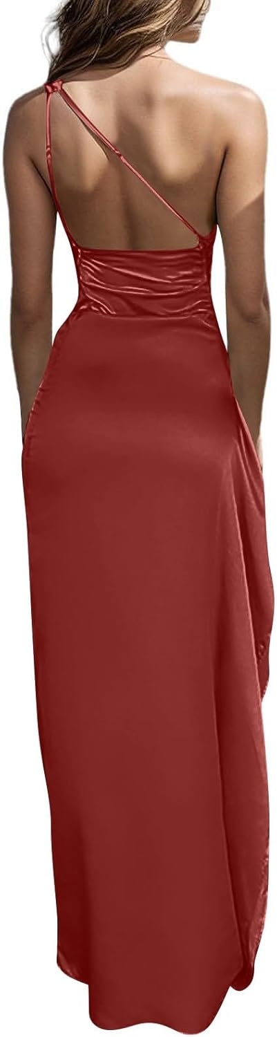 OIOLOYJM Prom Dresses 2025 Wedding Guest Dresses for Women Sexy Cocktail Formal Party One Shoulder Dresses for Women 2025