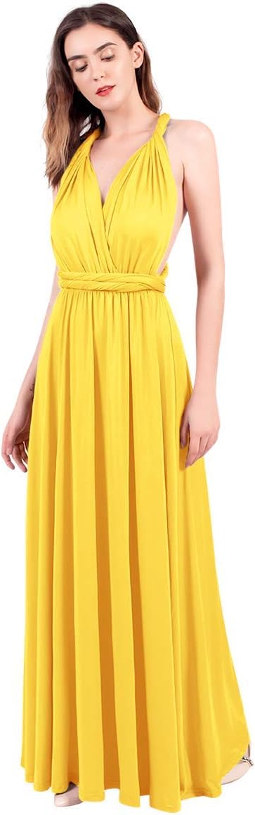 Womens Transformer Evening Dress Maxi Cocktail Wrap Convertible Multi Way Floor Long Formal Gown