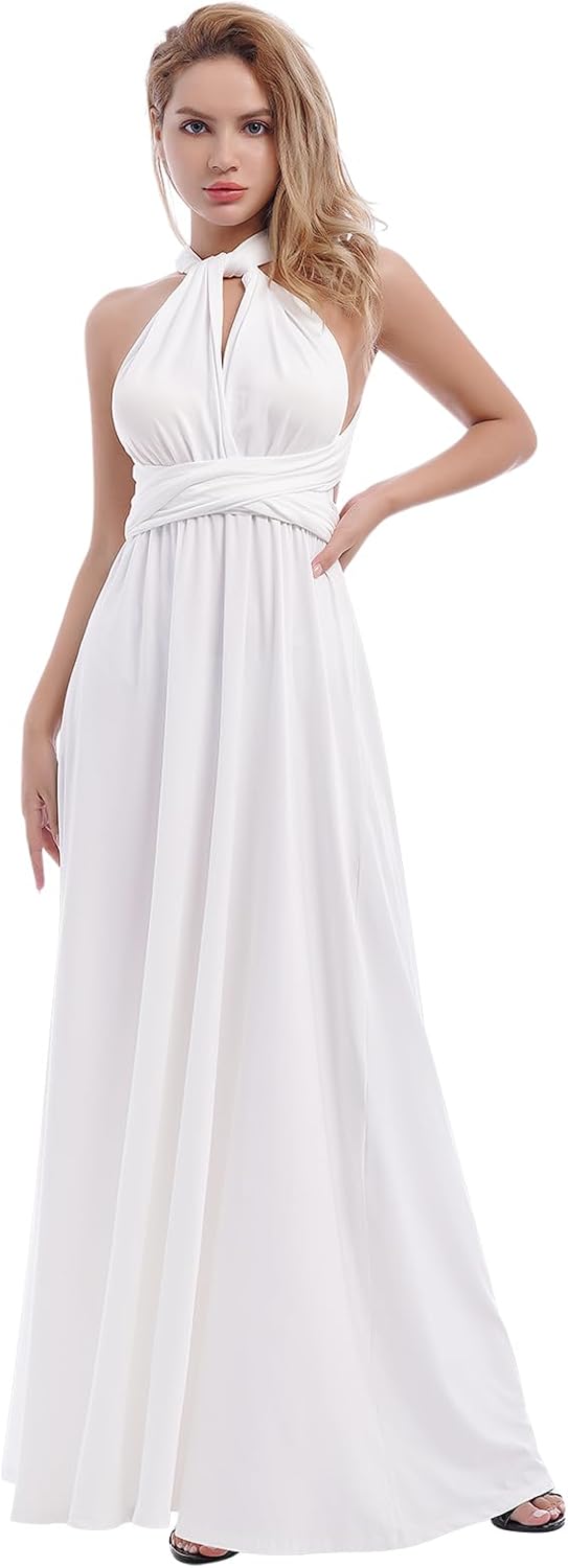 Womens Transformer Evening Dress Maxi Cocktail Wrap Convertible Multi Way Floor Long Formal Gown