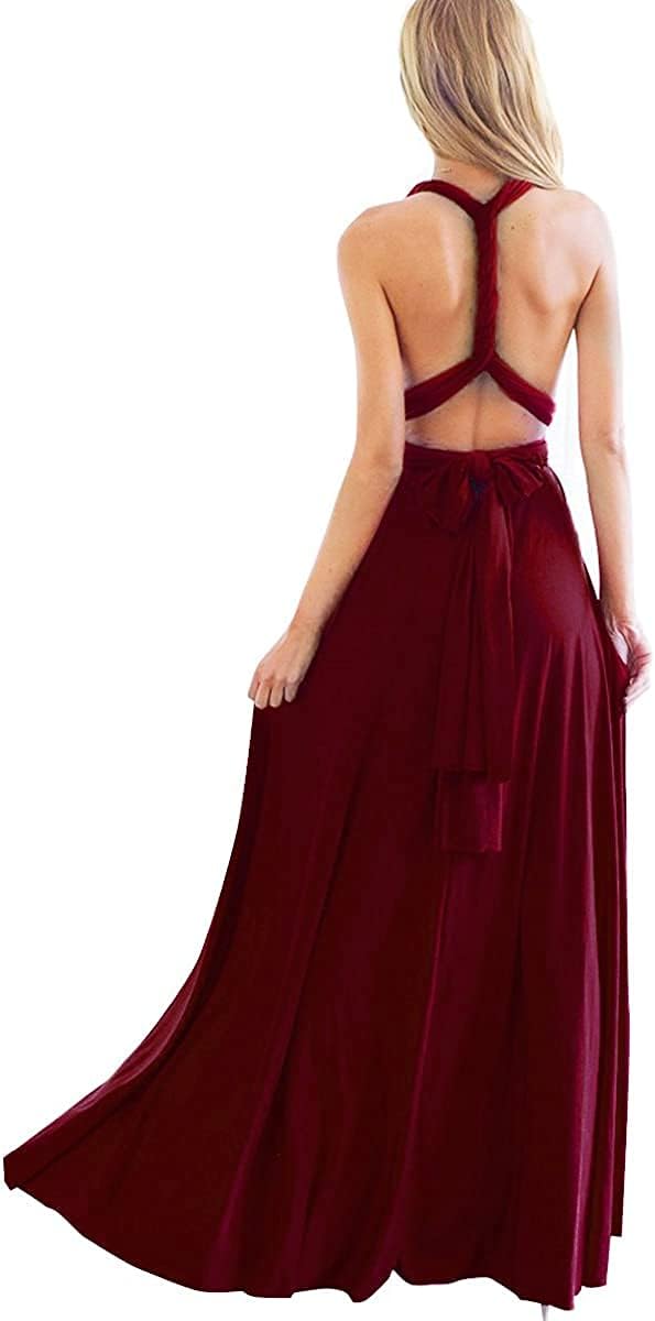 Womens Transformer Evening Dress Maxi Cocktail Wrap Convertible Multi Way Floor Long Formal Gown