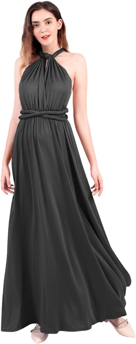 Womens Transformer Evening Dress Maxi Cocktail Wrap Convertible Multi Way Floor Long Formal Gown