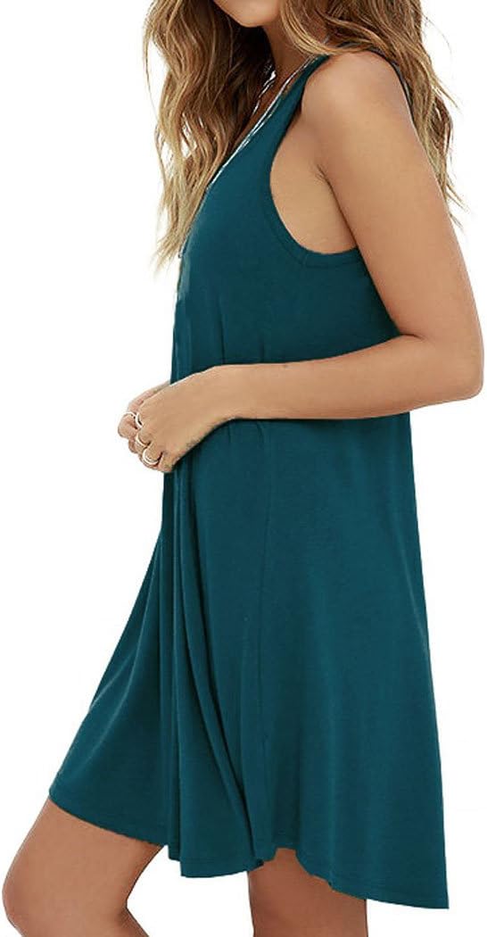 MOLERANI Women's Casual Swing Simple T-Shirt Loose Dress
