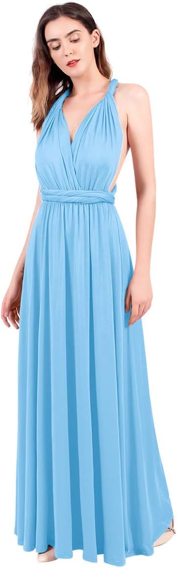 Womens Transformer Evening Dress Maxi Cocktail Wrap Convertible Multi Way Floor Long Formal Gown