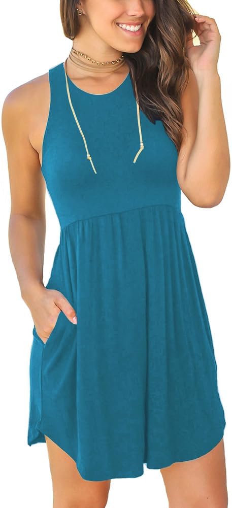 HiMONE Vacation Dresses for Women 2025 Summer Dress Women's Casual Sundresses Casual Beach Petite Sun Dress XS-2XL