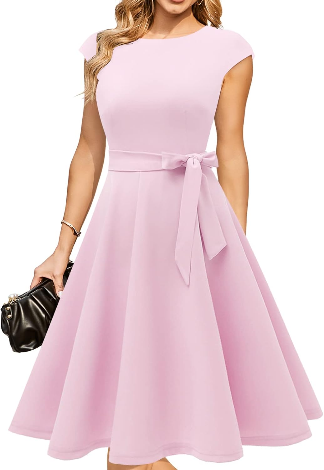 DRESSTELLS Women's Cocktail Dresses, Formal Wedding Guest Church Modest Graduation Party Prom Dress 2025