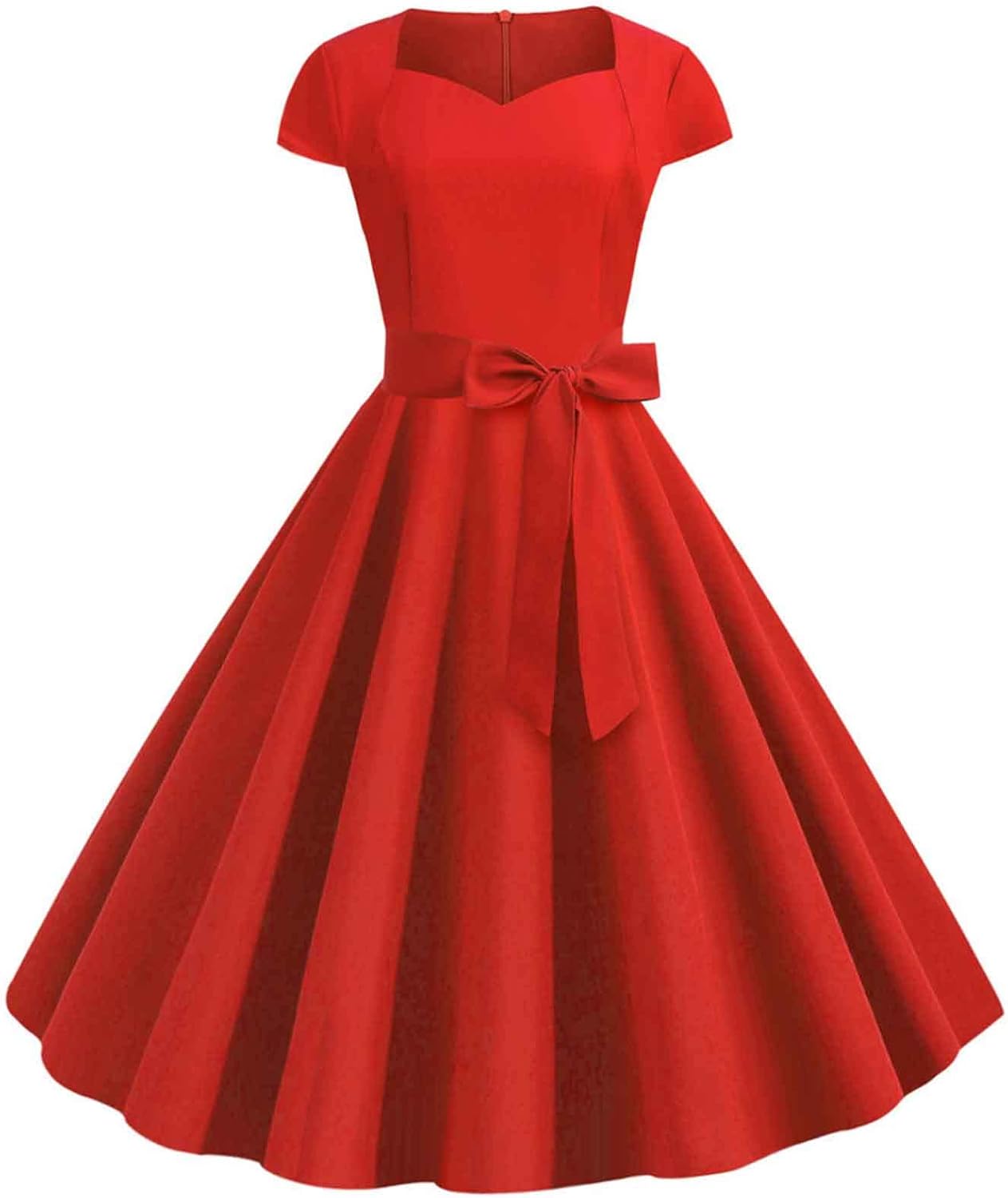 Women Double Breasted Notch Lapel 50s Vintage Short Sleeve Cocktail Swing Dress Polka Dot 1950s Rockabilly Prom Dress