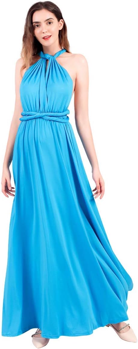 Womens Transformer Evening Dress Maxi Cocktail Wrap Convertible Multi Way Floor Long Formal Gown