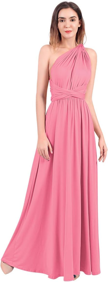 Womens Transformer Evening Dress Maxi Cocktail Wrap Convertible Multi Way Floor Long Formal Gown