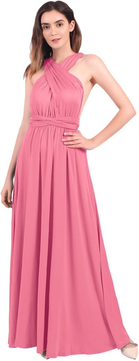 Womens Transformer Evening Dress Maxi Cocktail Wrap Convertible Multi Way Floor Long Formal Gown