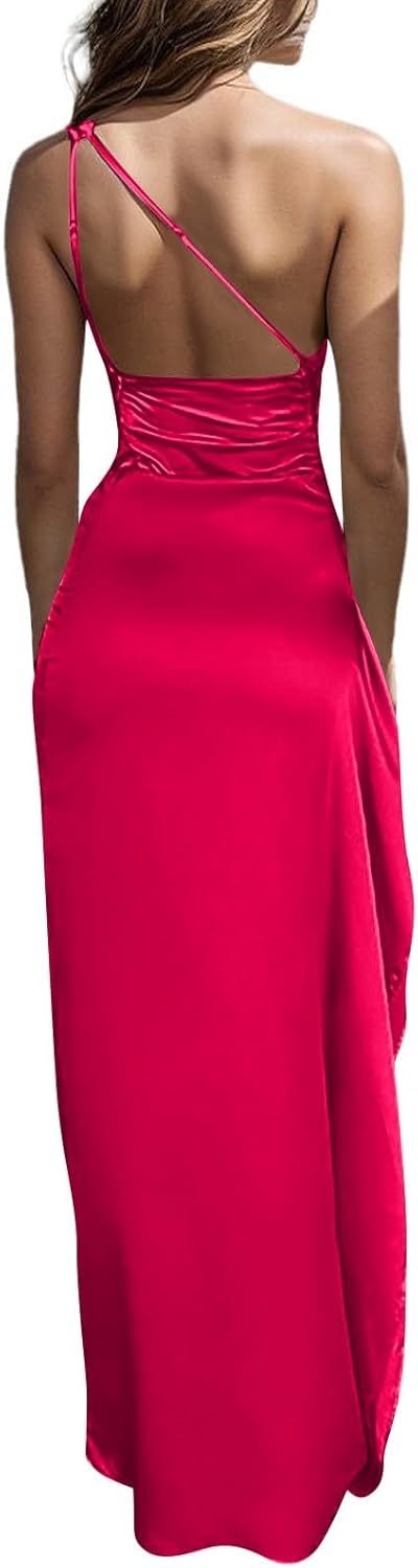OIOLOYJM Prom Dresses 2025 Wedding Guest Dresses for Women Sexy Cocktail Formal Party One Shoulder Dresses for Women 2025