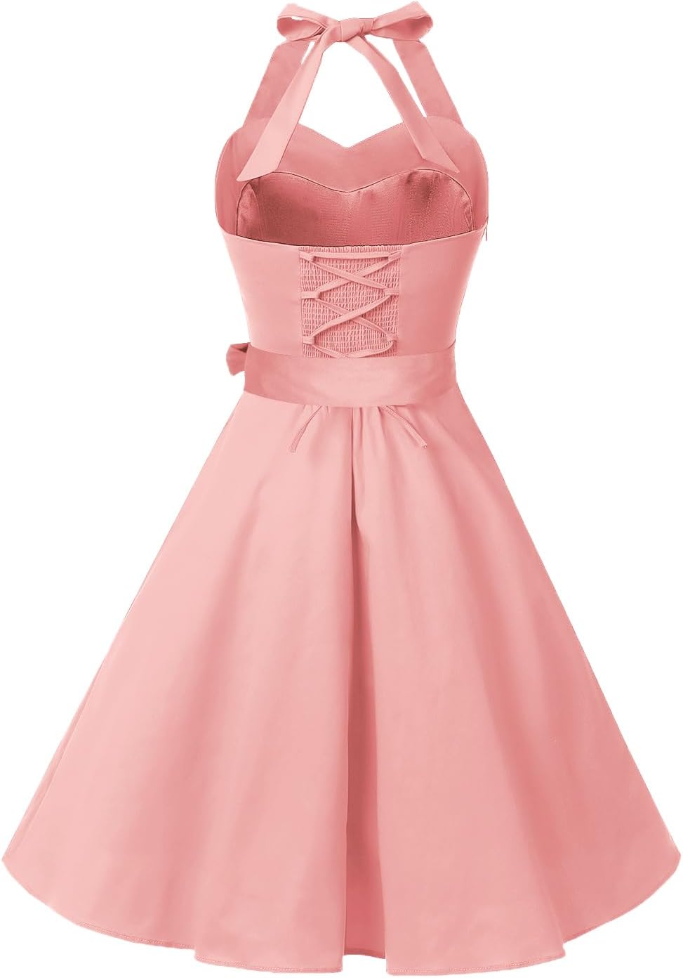 Topdress Women'sVintage Polka Audrey Dress 1950s Halter Retro Cocktail Dress