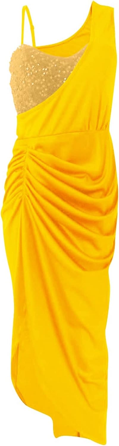 OIOLOYJM Prom Dresses 2025 Wedding Guest Dresses for Women Sexy Cocktail Formal Party One Shoulder Dresses for Women 2025