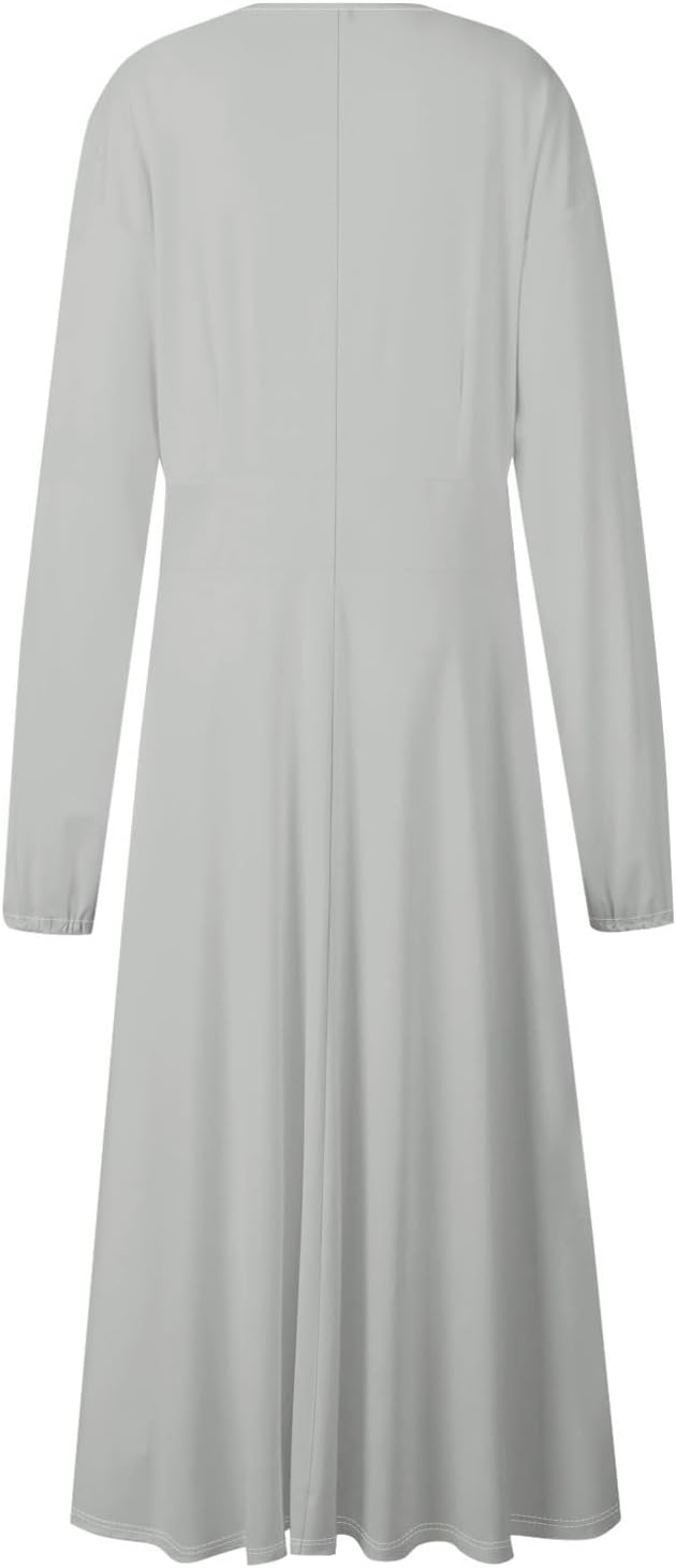 Women's Summer Elegant Cocktail Dress Solid Color Swing V-Neck Party Gown Dresses, S-2XL