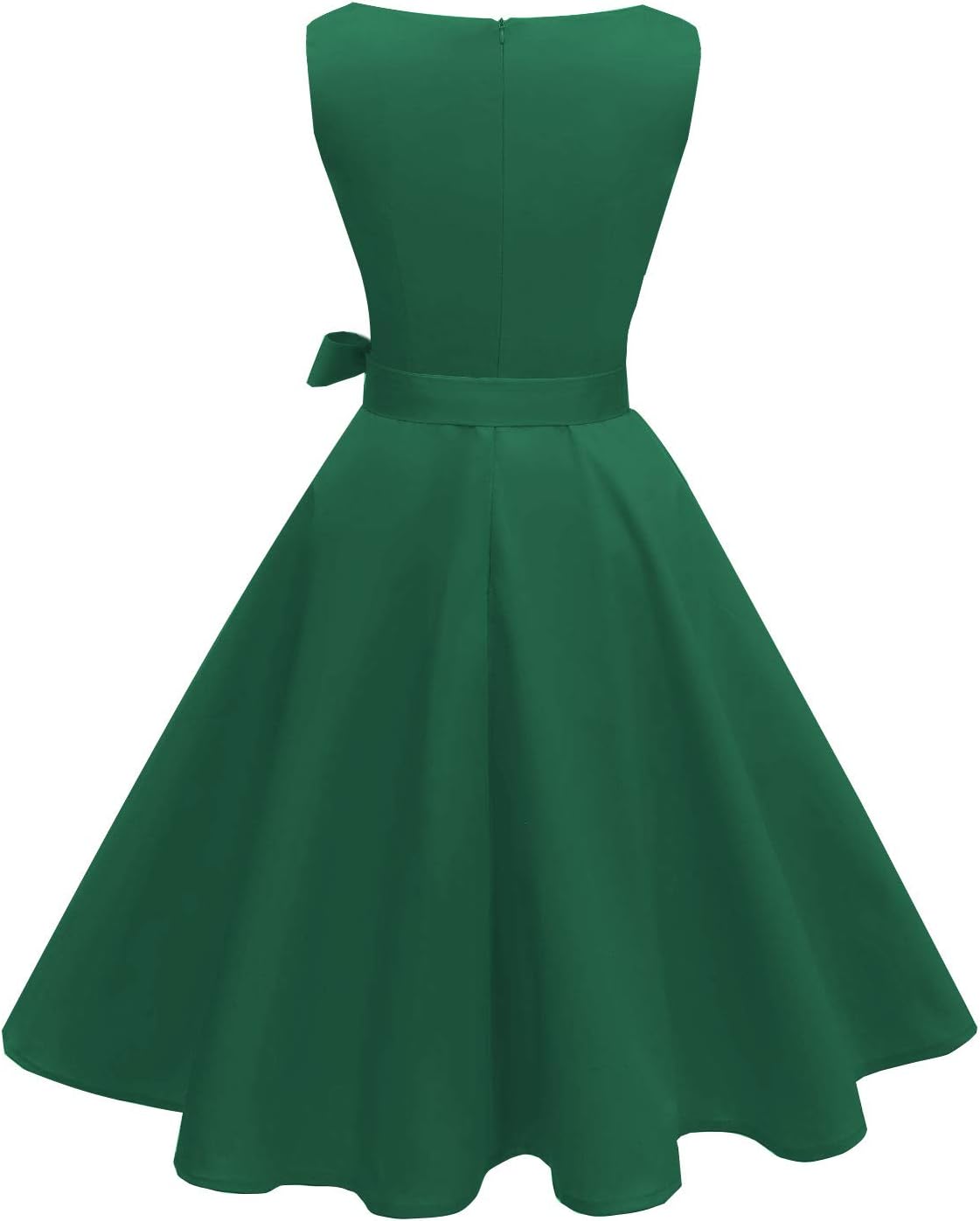 Hanpceirs Women's Boatneck Sleeveless Swing Vintage 1950s Cocktail Dress New