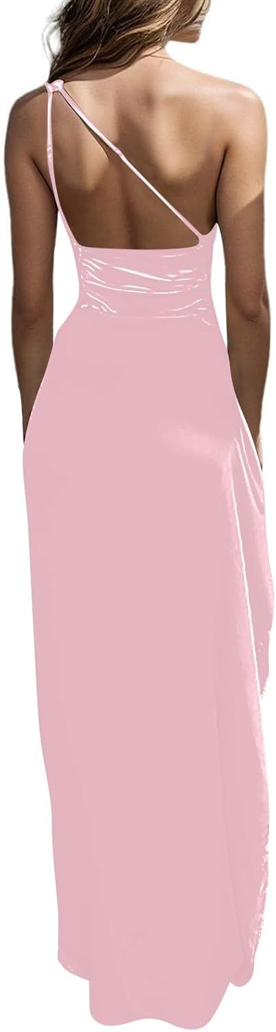 OIOLOYJM Prom Dresses 2025 Wedding Guest Dresses for Women Sexy Cocktail Formal Party One Shoulder Dresses for Women 2025