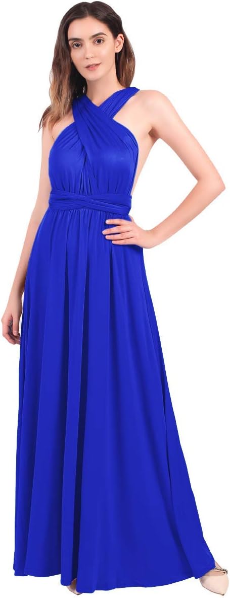 Womens Transformer Evening Dress Maxi Cocktail Wrap Convertible Multi Way Floor Long Formal Gown