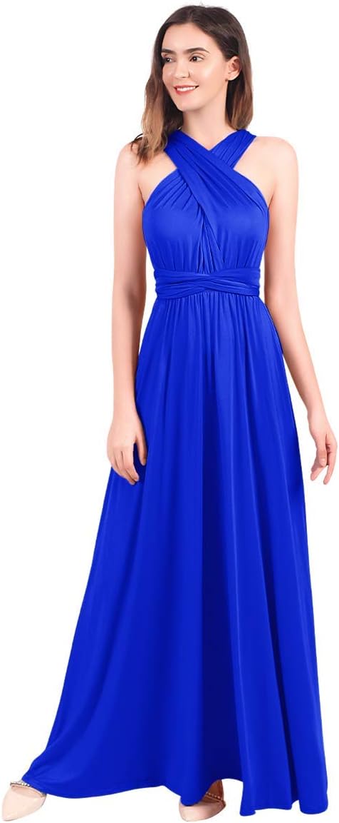 Womens Transformer Evening Dress Maxi Cocktail Wrap Convertible Multi Way Floor Long Formal Gown