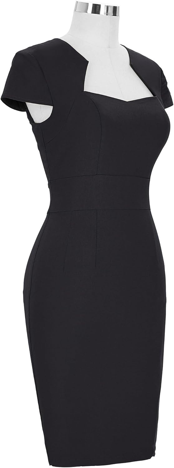 Grace Karin Womens 50s 60s Vintage Pencil Dress Bodycon Cap Sleeve Dress