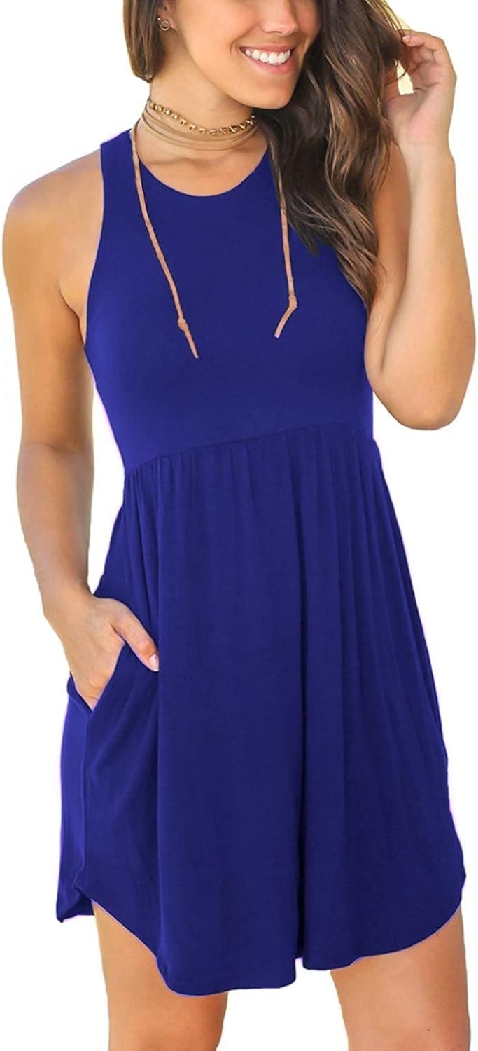 HiMONE Vacation Dresses for Women 2025 Summer Dress Women's Casual Sundresses Casual Beach Petite Sun Dress XS-2XL
