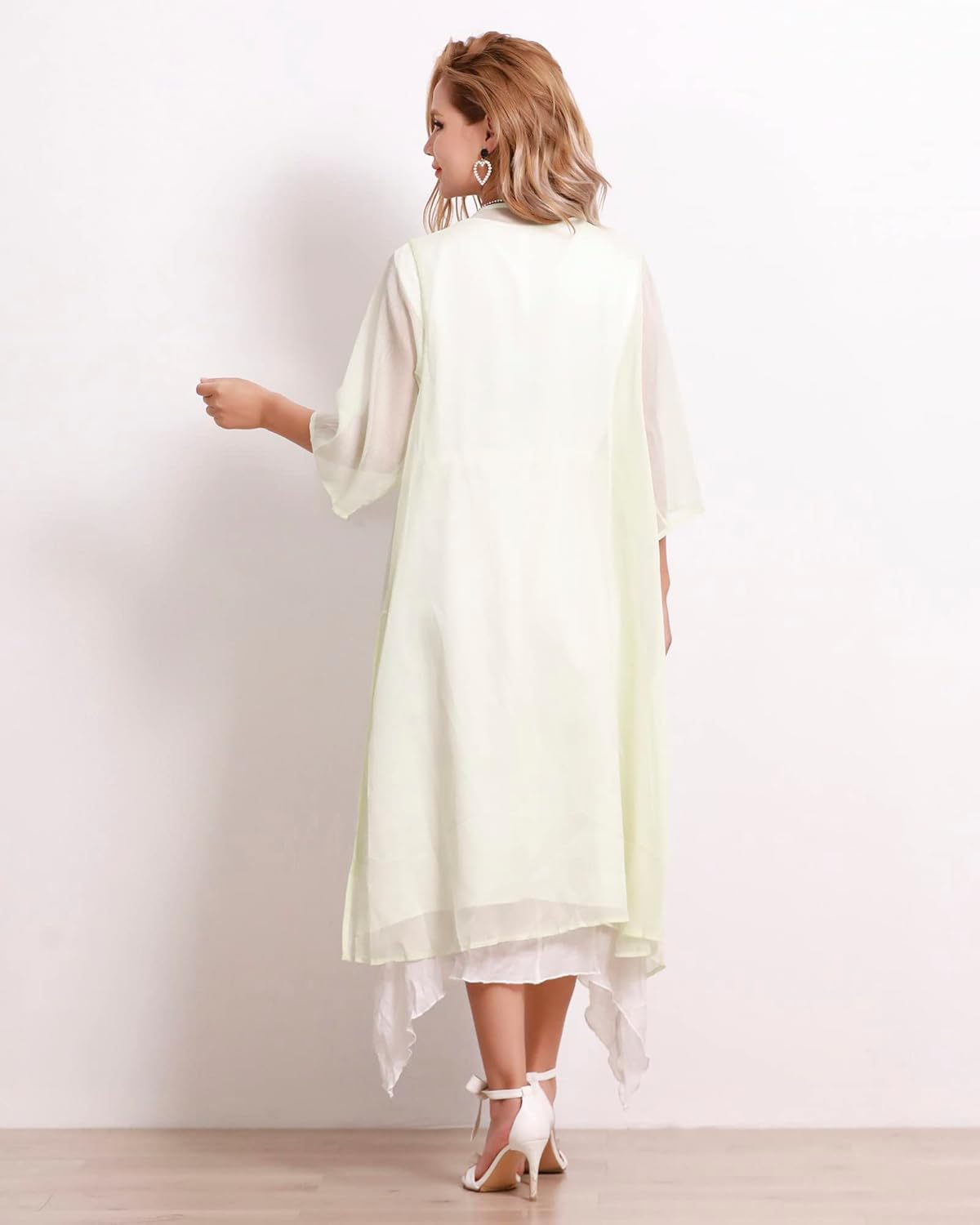 Honwenle Women's Linen Dress 2 Piece Outfit Floral Sleeveless Loose Maxi Summer Dresses with Jacket Formal Casual