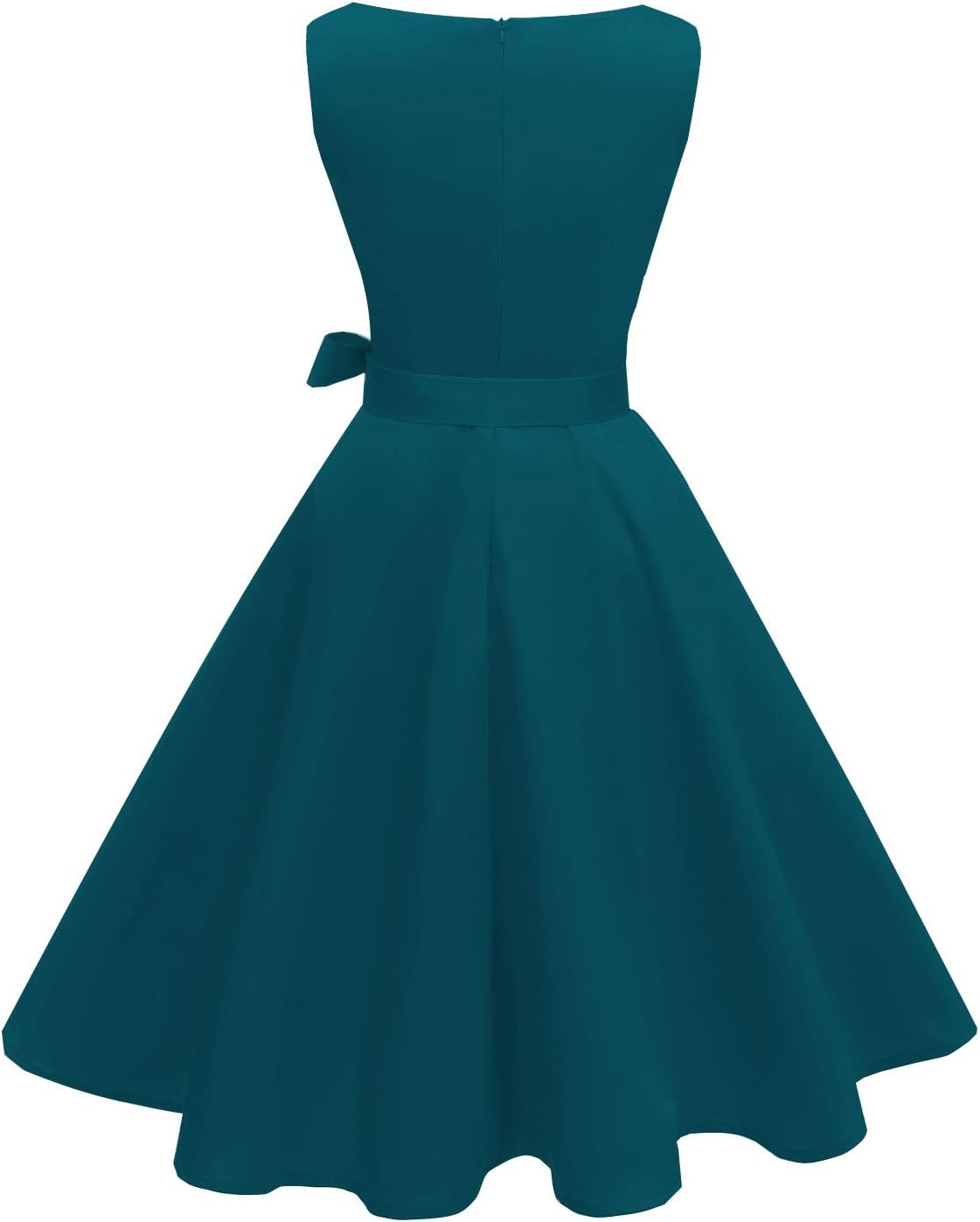 Hanpceirs Women's Boatneck Sleeveless Swing Vintage 1950s Cocktail Dress New