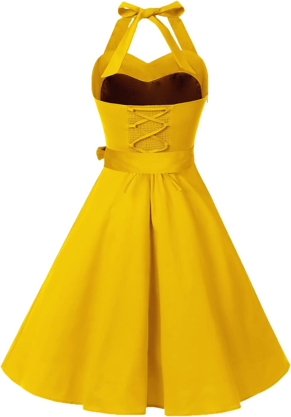 Topdress Women'sVintage Polka Audrey Dress 1950s Halter Retro Cocktail Dress