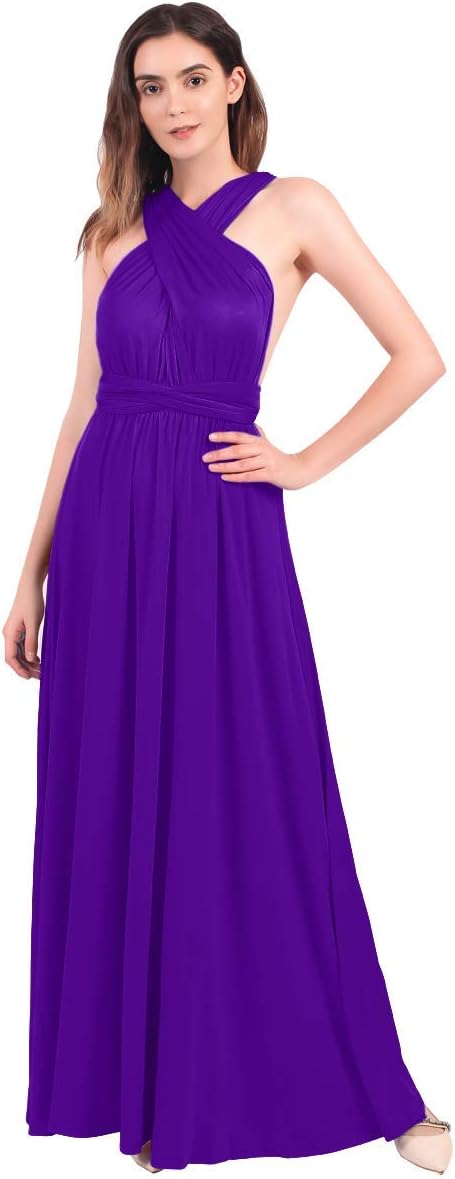 Womens Transformer Evening Dress Maxi Cocktail Wrap Convertible Multi Way Floor Long Formal Gown