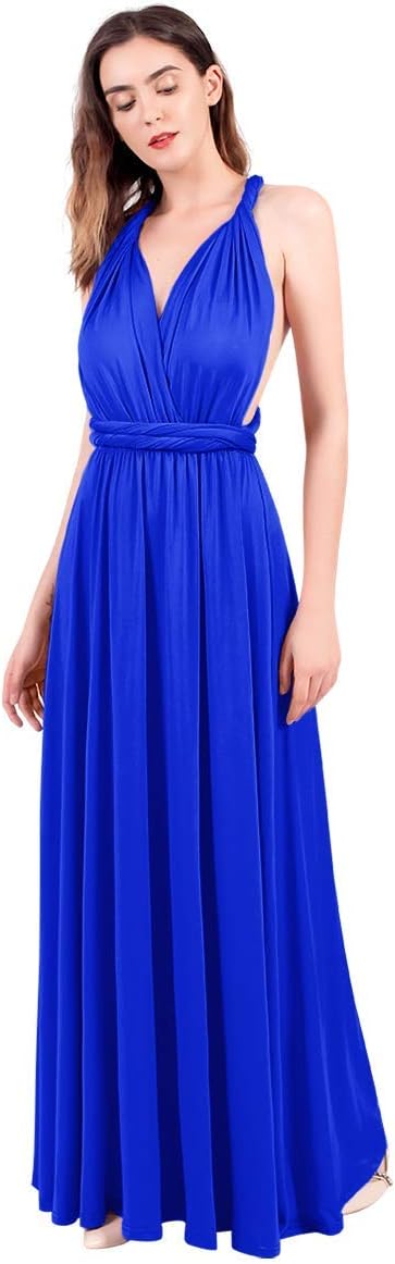 Womens Transformer Evening Dress Maxi Cocktail Wrap Convertible Multi Way Floor Long Formal Gown