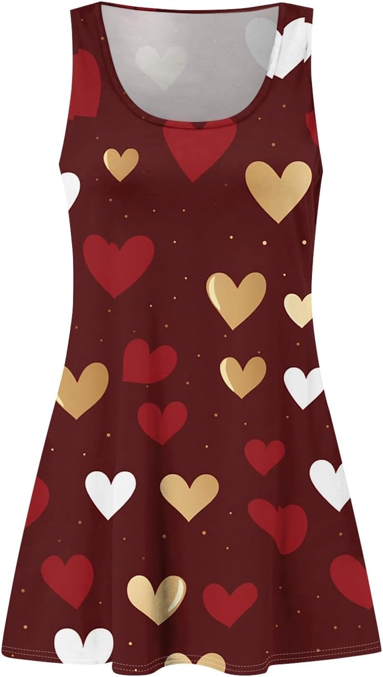 Women's Casual Sundress with Pockets Summer Boho Beach Dress,Holiday Hresses for Woment-Shirts Dress U Neck Loose Tank