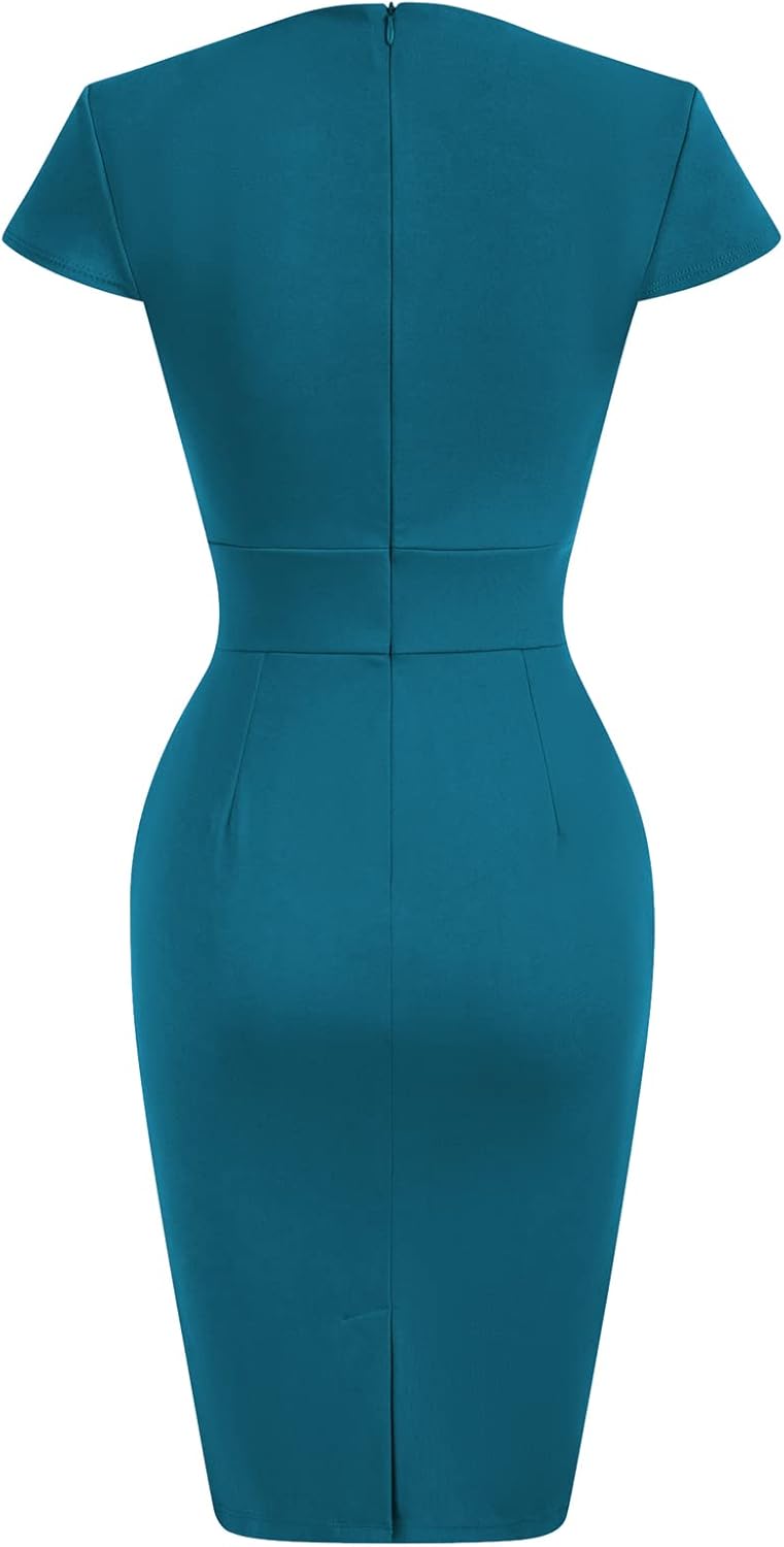 Grace Karin Womens 50s 60s Vintage Pencil Dress Bodycon Cap Sleeve Dress