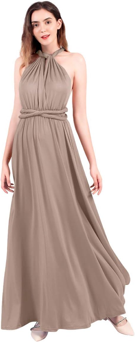 Womens Transformer Evening Dress Maxi Cocktail Wrap Convertible Multi Way Floor Long Formal Gown