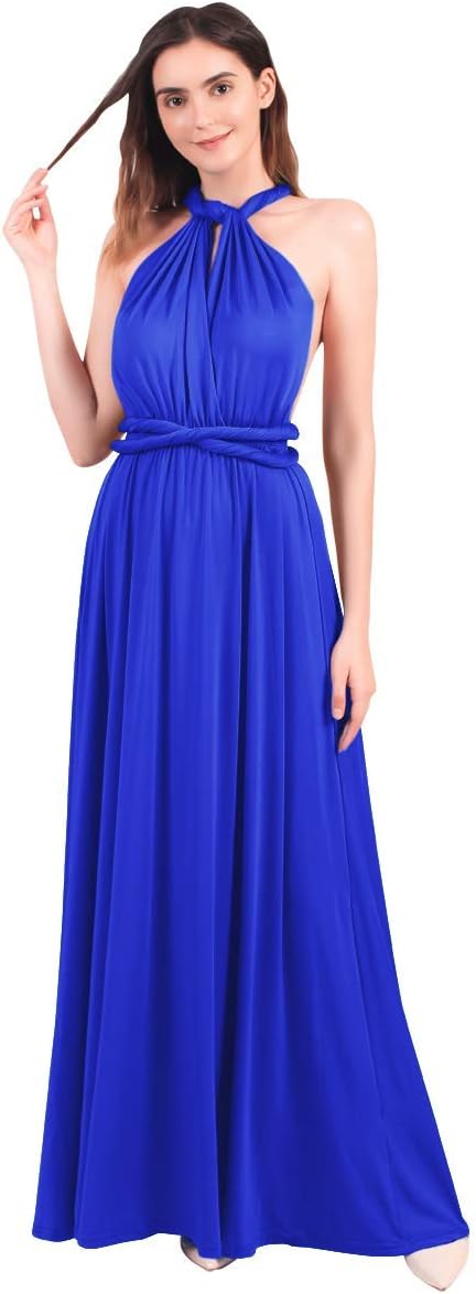 Womens Transformer Evening Dress Maxi Cocktail Wrap Convertible Multi Way Floor Long Formal Gown