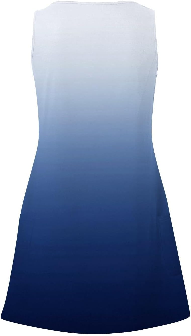 Women's Summer Dresses 2025 Beach Casual Sleeveless Floral Print Boho Tank Dress V Neck Ruffle Dresses