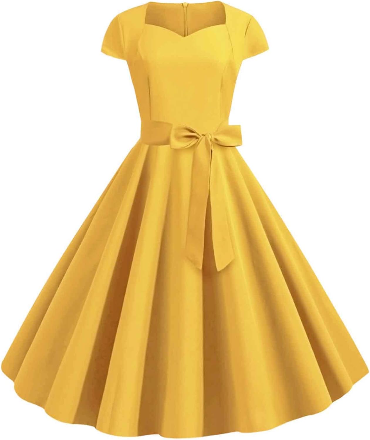 Women Double Breasted Notch Lapel 50s Vintage Short Sleeve Cocktail Swing Dress Polka Dot 1950s Rockabilly Prom Dress