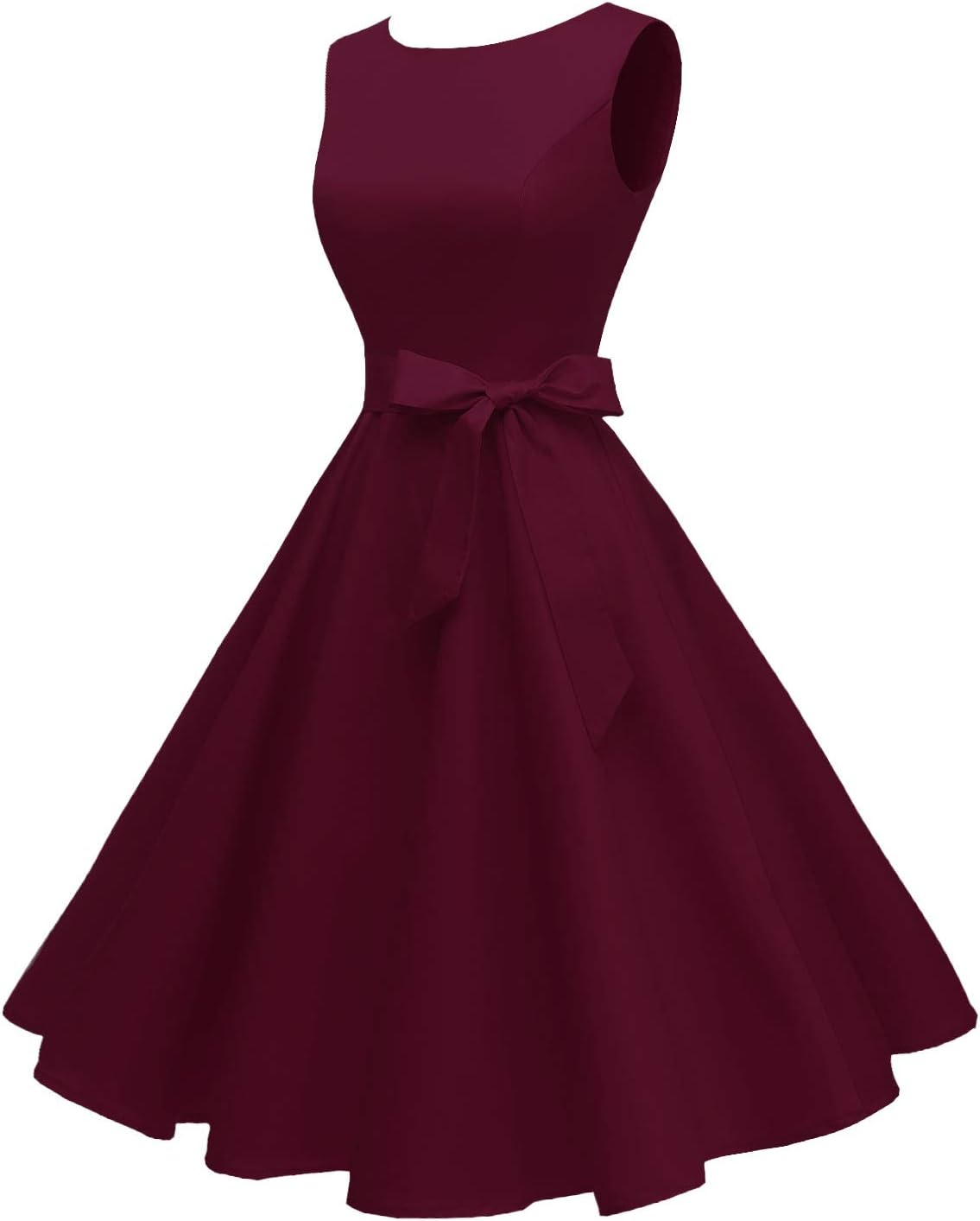 Hanpceirs Women's Boatneck Sleeveless Swing Vintage 1950s Cocktail Dress New