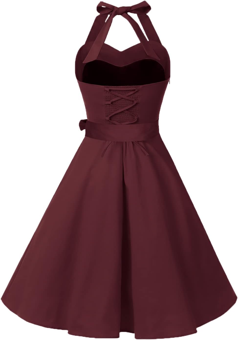 Topdress Women'sVintage Polka Audrey Dress 1950s Halter Retro Cocktail Dress