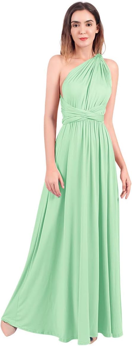 Womens Transformer Evening Dress Maxi Cocktail Wrap Convertible Multi Way Floor Long Formal Gown